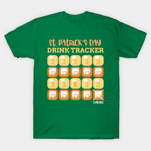 Cool Beer and Shot Drink Tracker Saint Patrick's Day T-Shirt by porcodiseno